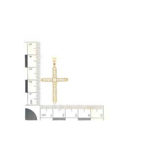 9ct Gold & Cubic Zirconia Set Cross Pendant