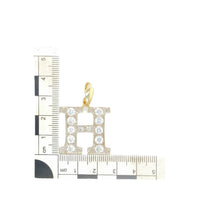Load image into Gallery viewer, 9ct Gold &amp; Cubic Zirconia Set &#39;H&#39; Initial Pendant
