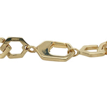Load image into Gallery viewer, Add a sleek and stylish piece to your jewellery collection with this pre-owned 9ct yellow gold 7.25&quot; interlinked bracelet.

Design: A striking bracelet made up of interlinked six-sided shape links, offering a contemporary and eye-catching design.
Material: Made from 9-carat yellow gold, providing a warm, polished finish that complements the geometric design.
Size &amp; Weight: Weighing 14 grams, with each link measuring 8mm in width, creating a bold yet elegant look.
