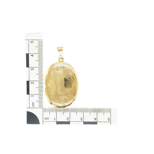 9ct Gold Oval Celtic Patterned Locket