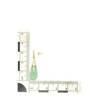 Load image into Gallery viewer, 9ct Gold &amp; Jade Set Drop Earrings
