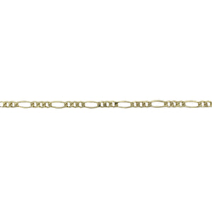 9ct Gold 7.75" Figaro Bracelet