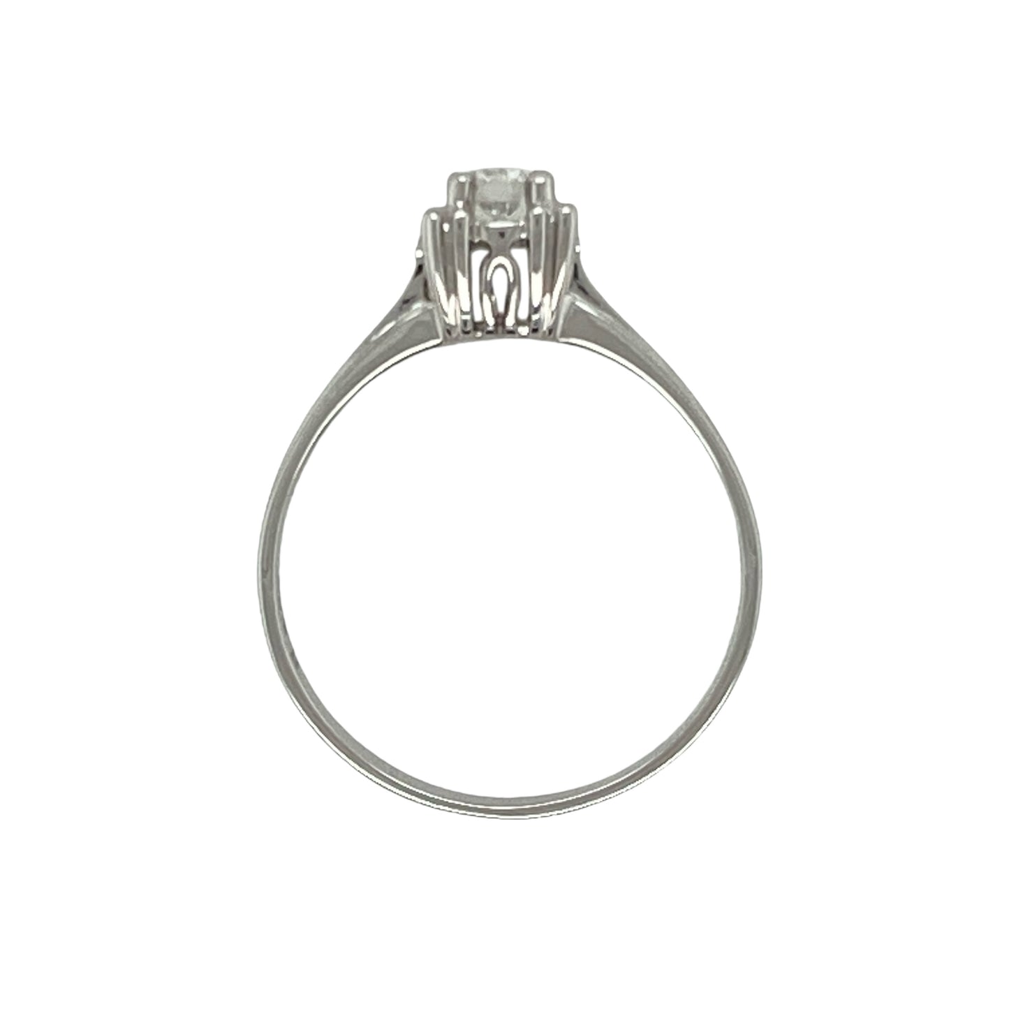 18ct White Gold & Diamond Set Solitaire Ring