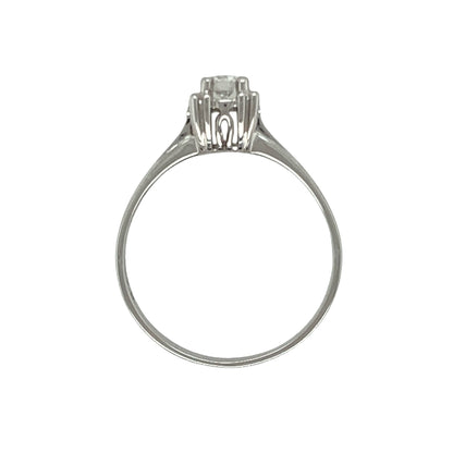 18ct White Gold & Diamond Set Solitaire Ring