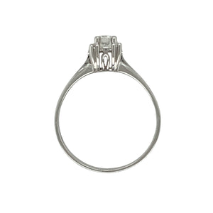 18ct White Gold & Diamond Set Solitaire Ring