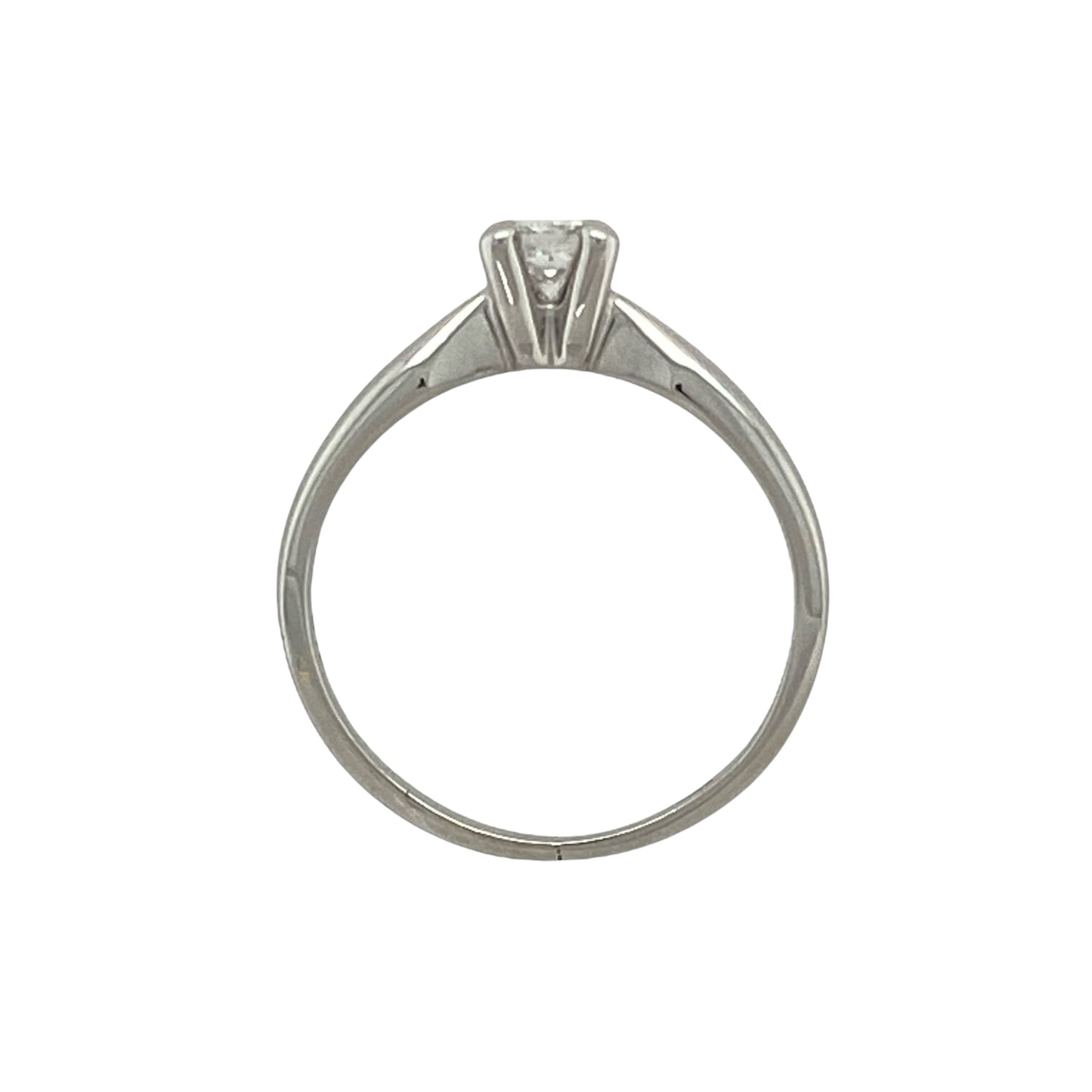 18ct White Gold & Diamond Set Solitaire Ring