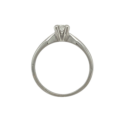 18ct White Gold & Diamond Set Solitaire Ring