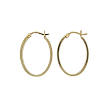 Load image into Gallery viewer, 9ct Gold Plain Oval Creole Earrings
