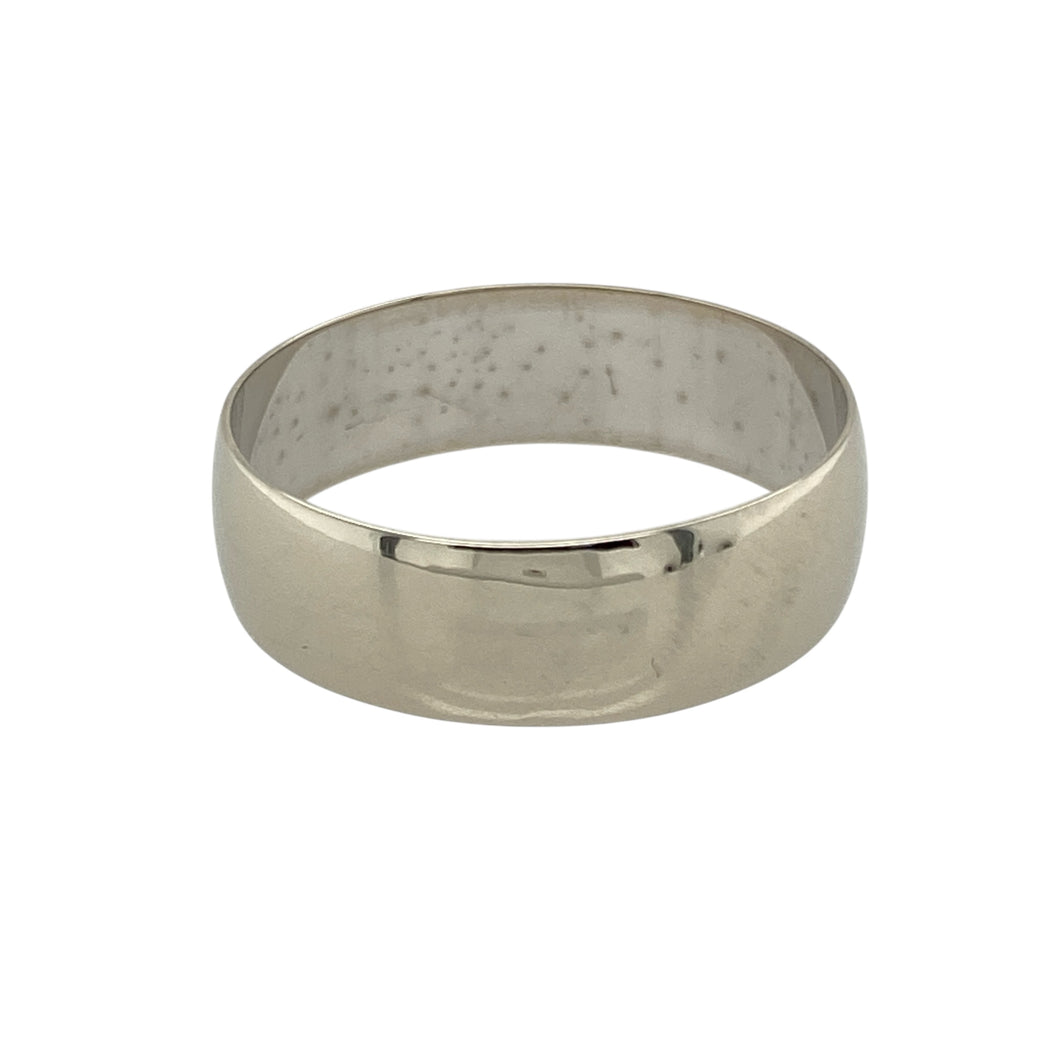 9ct White Gold 6mm Wedding Band Ring