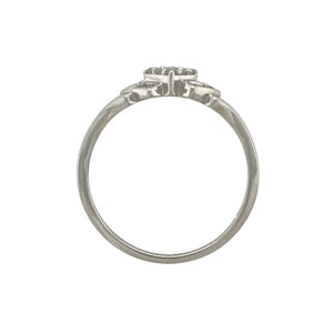 9ct White Gold & Diamond Set Fancy Cluster Ring