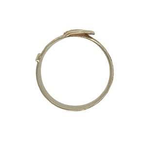9ct Gold Patterned Buckle Ring