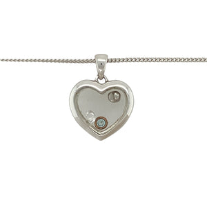 Bring romantic elegance and sparkling detail to your jewellery collection with this pre-owned 925 silver and 9ct rose gold Clogau heart pendant necklace, encased with gemstones and suspended on an adjustable chain—perfect for heartfelt gifting or timeless everyday wear.

Design: The pendant measures 2.1cm in length including the bail and features a polished heart design in silver, delicately encased with gemstones and accented with warm 9ct rose gold for a radiant and graceful finish.
