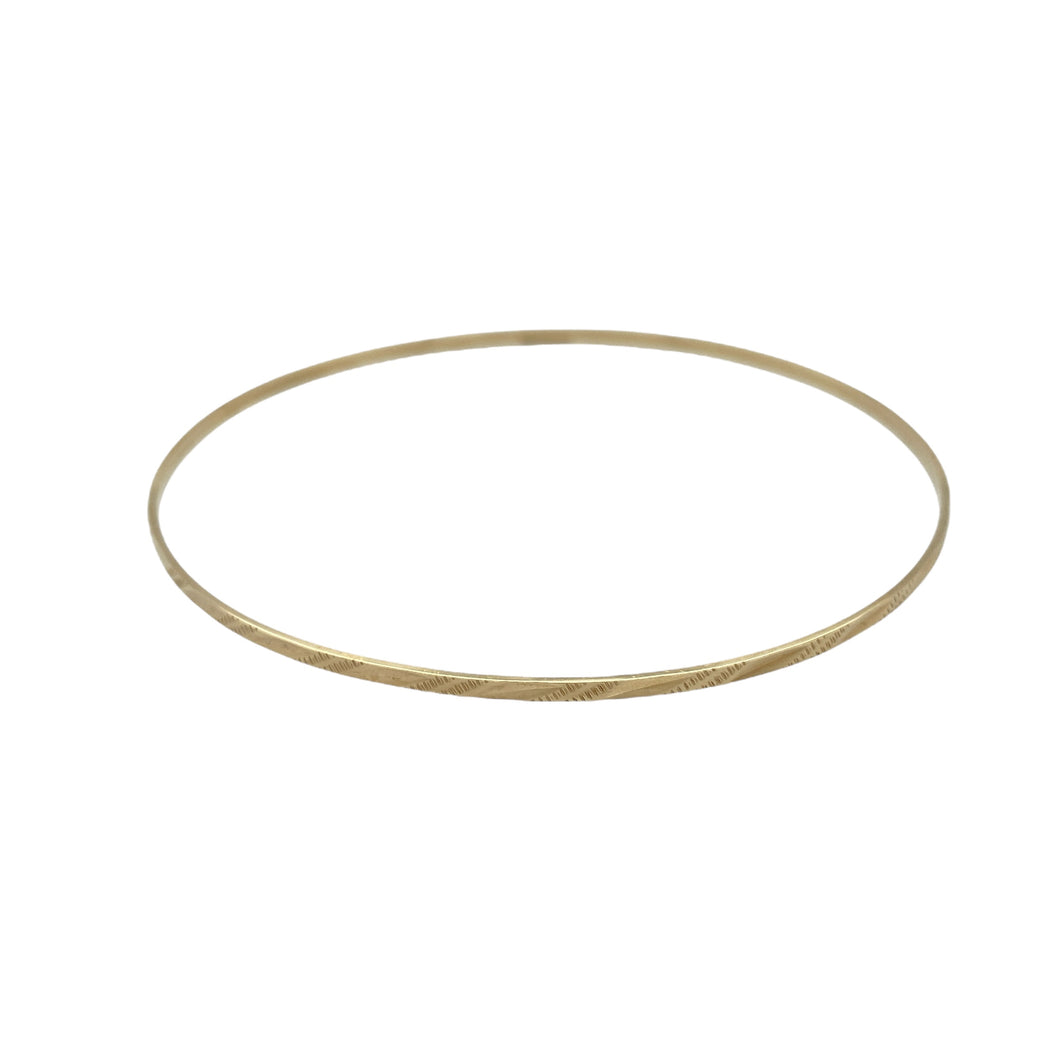 9ct Solid Gold Patterned Bangle