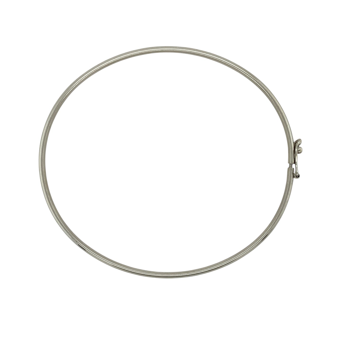 9ct White Gold Plain Bangle