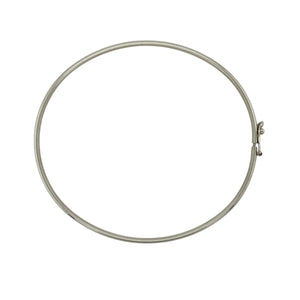 9ct White Gold Plain Bangle