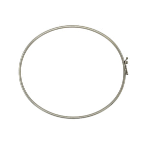 9ct White Gold Plain Bangle