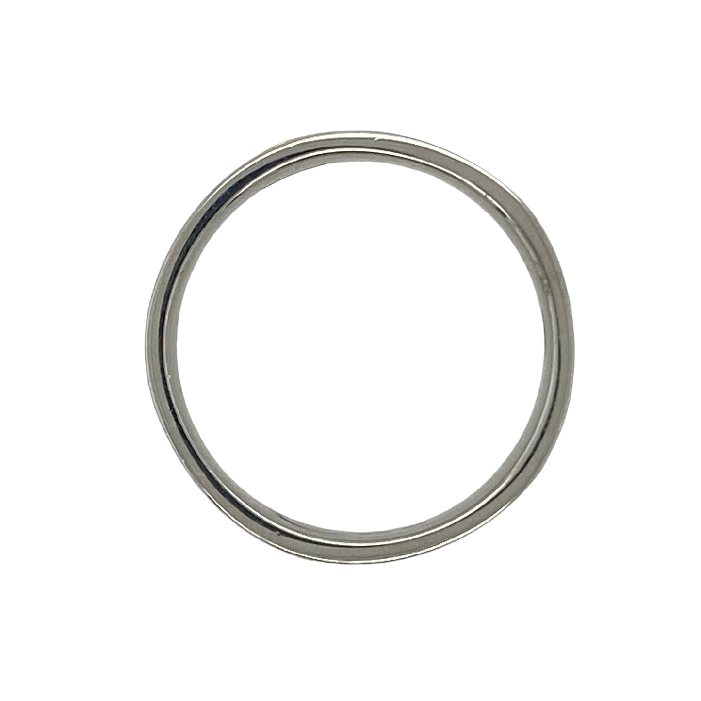 9ct White Gold Screw Detail Band Ring
