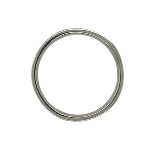 9ct White Gold Screw Detail Band Ring