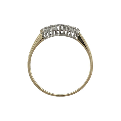 9ct Gold & Diamond Set Five Stone Set Band Ring