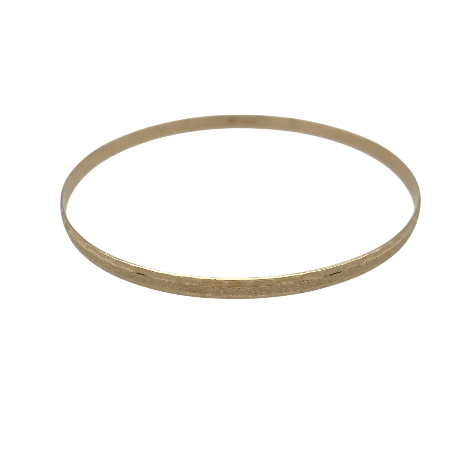 9ct Solid Gold Patterned Bangle