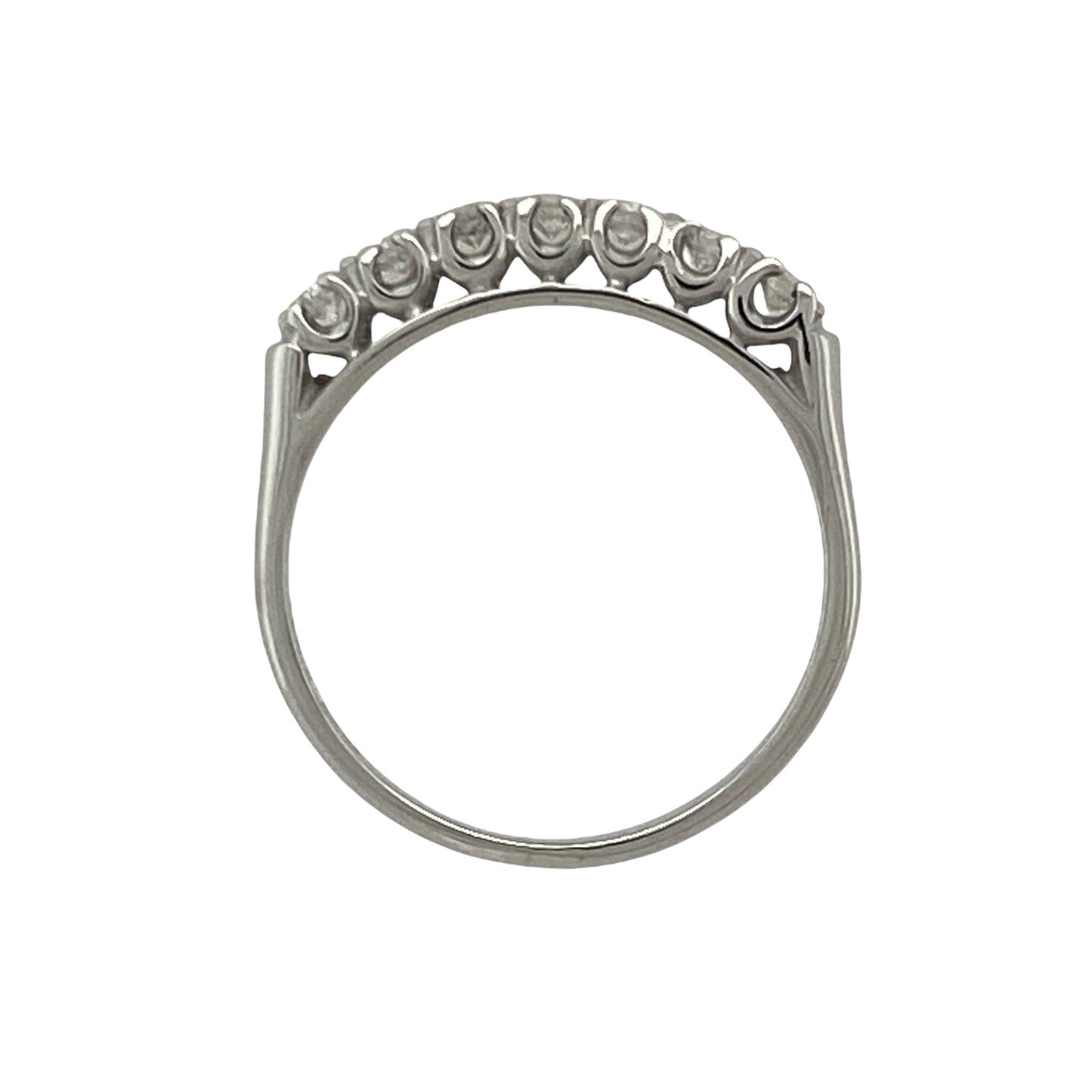 18ct White Gold & Diamond Set Band Ring