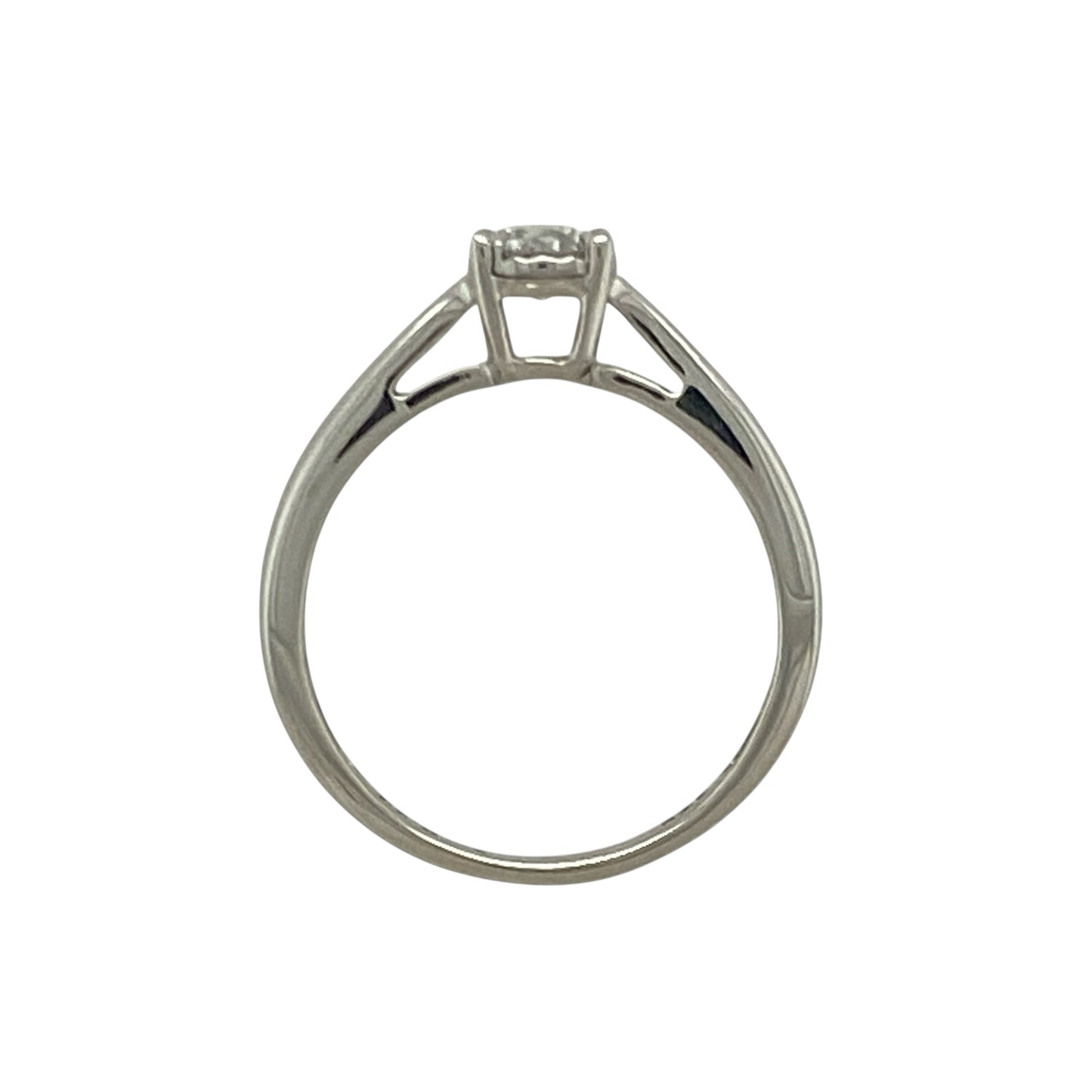 9ct White Gold & Diamond Illusion Set Solitaire Ring