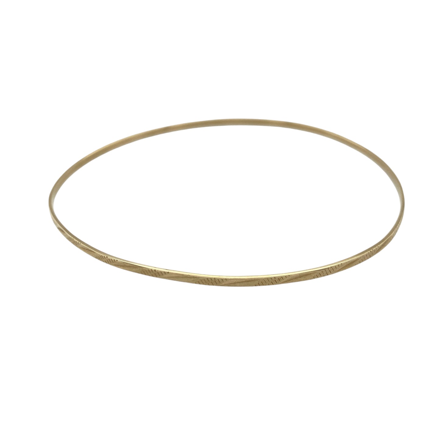9ct Solid Gold Patterned Bangle