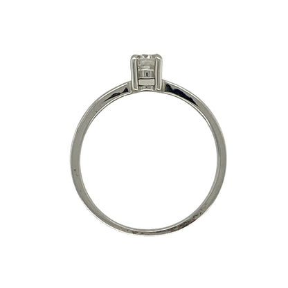 New 9ct White Gold & Diamond Set Solitaire Ring