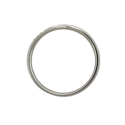 9ct White Gold & Diamond Set Crossover Band Ring