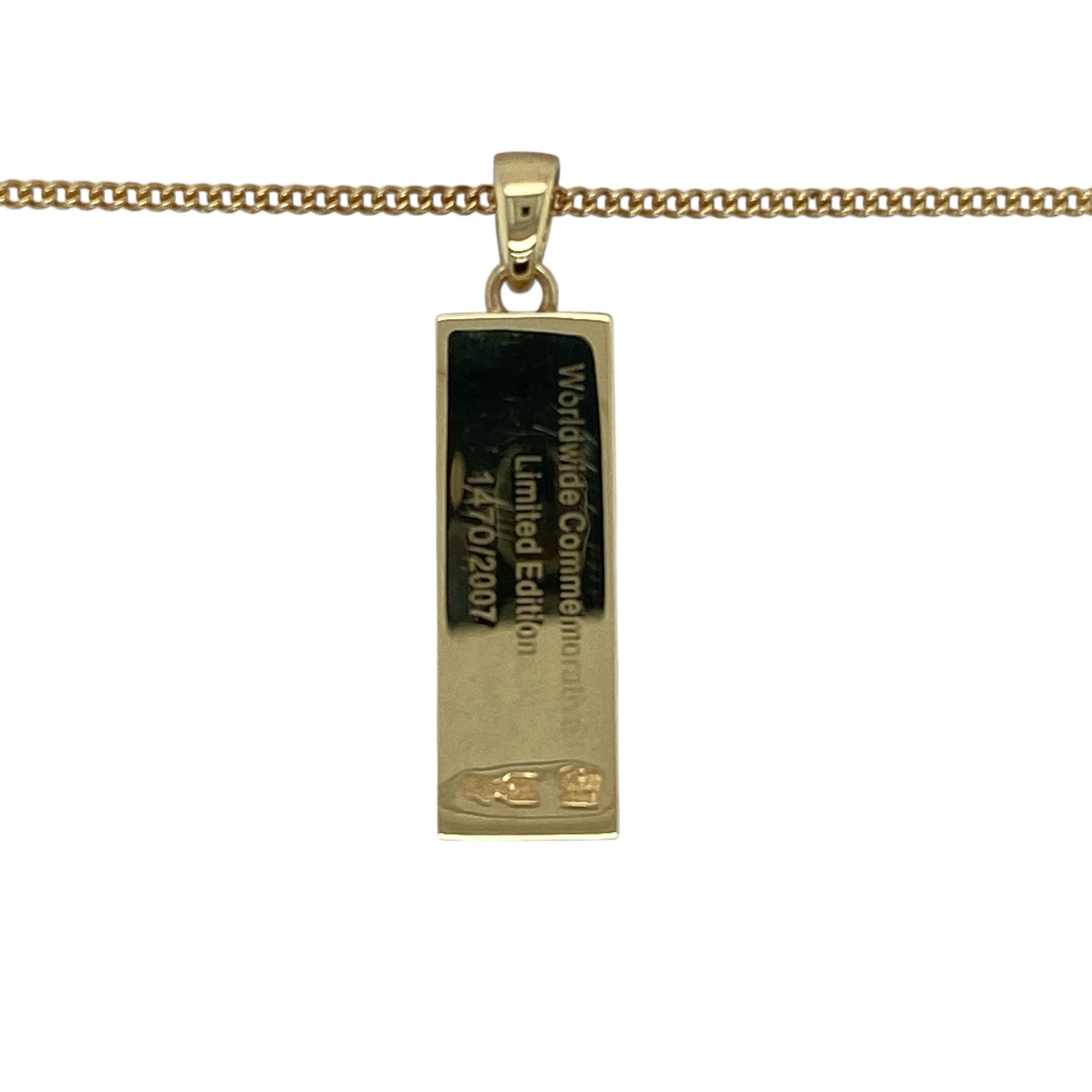 9ct Gold & Diamond Set Clogau Ingot 18" Necklace