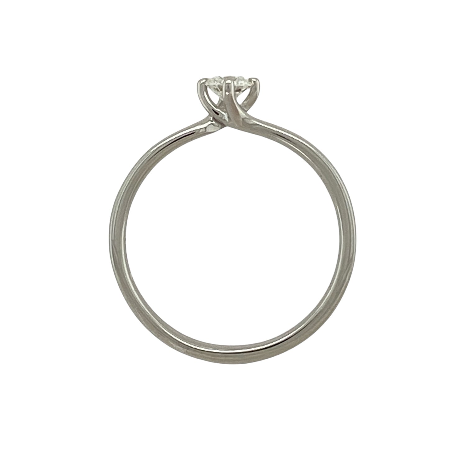 18ct White Gold & Diamond Set Solitaire Ring