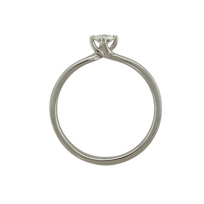 18ct White Gold & Diamond Set Solitaire Ring