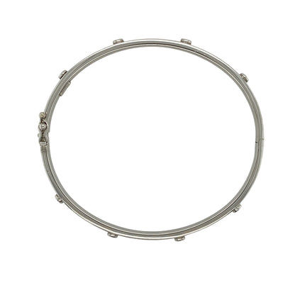 9ct White Gold & Diamond Set Bangle