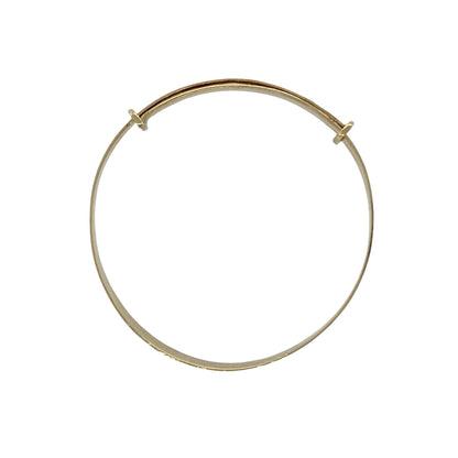 9ct Gold Patterned Expanding Baby Bangle