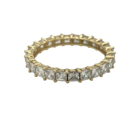 9ct Gold & Cubic Zirconia Eternity Band Ring