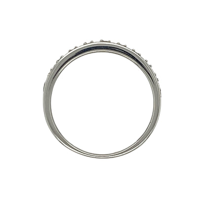 9ct White Gold & Diamond Band Ring