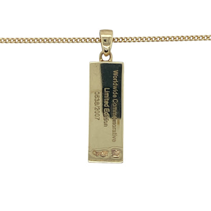 9ct Gold & Diamond Set Clogau Ingot 18" Necklace