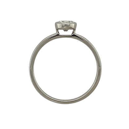 9ct White Gold & Cubic Zirconia Solitaire Ring