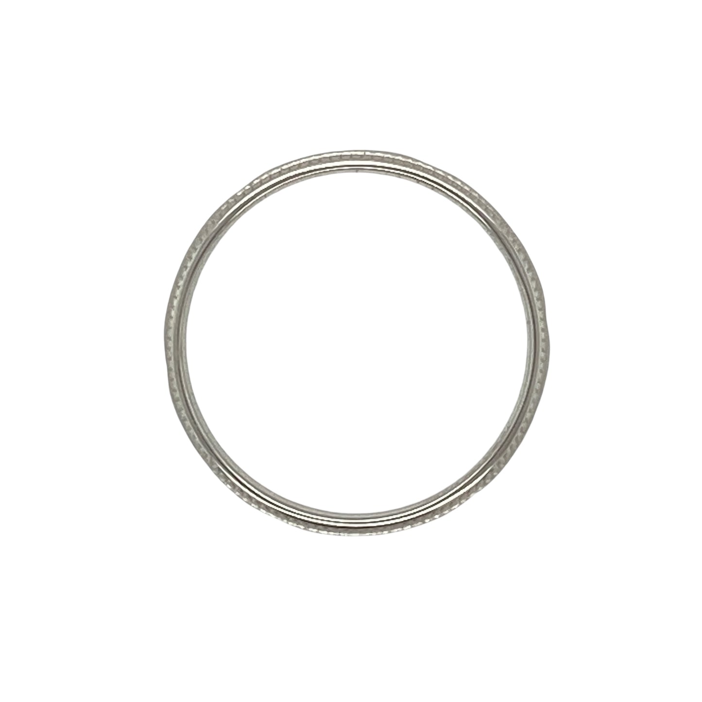 9ct White Gold 4mm Patterned Band Ring