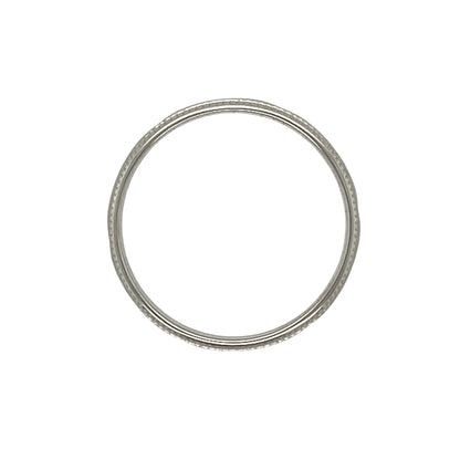 9ct White Gold 4mm Patterned Band Ring