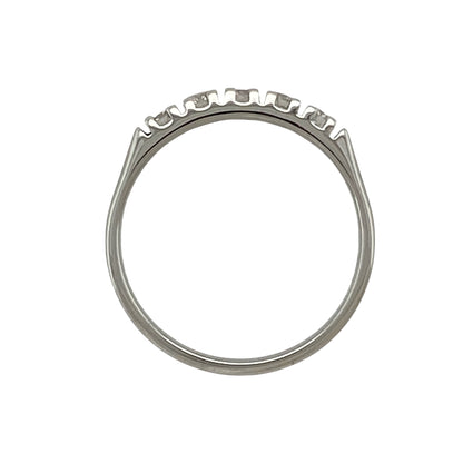 18ct White Gold & Diamond Five Stone Band Ring