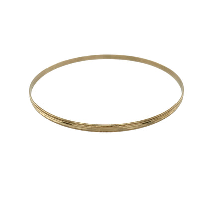 9ct Solid Gold Patterned Bangle