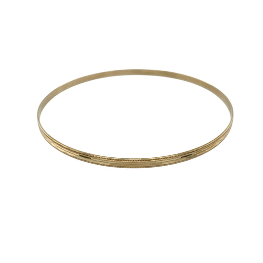 9ct Solid Gold Patterned Bangle