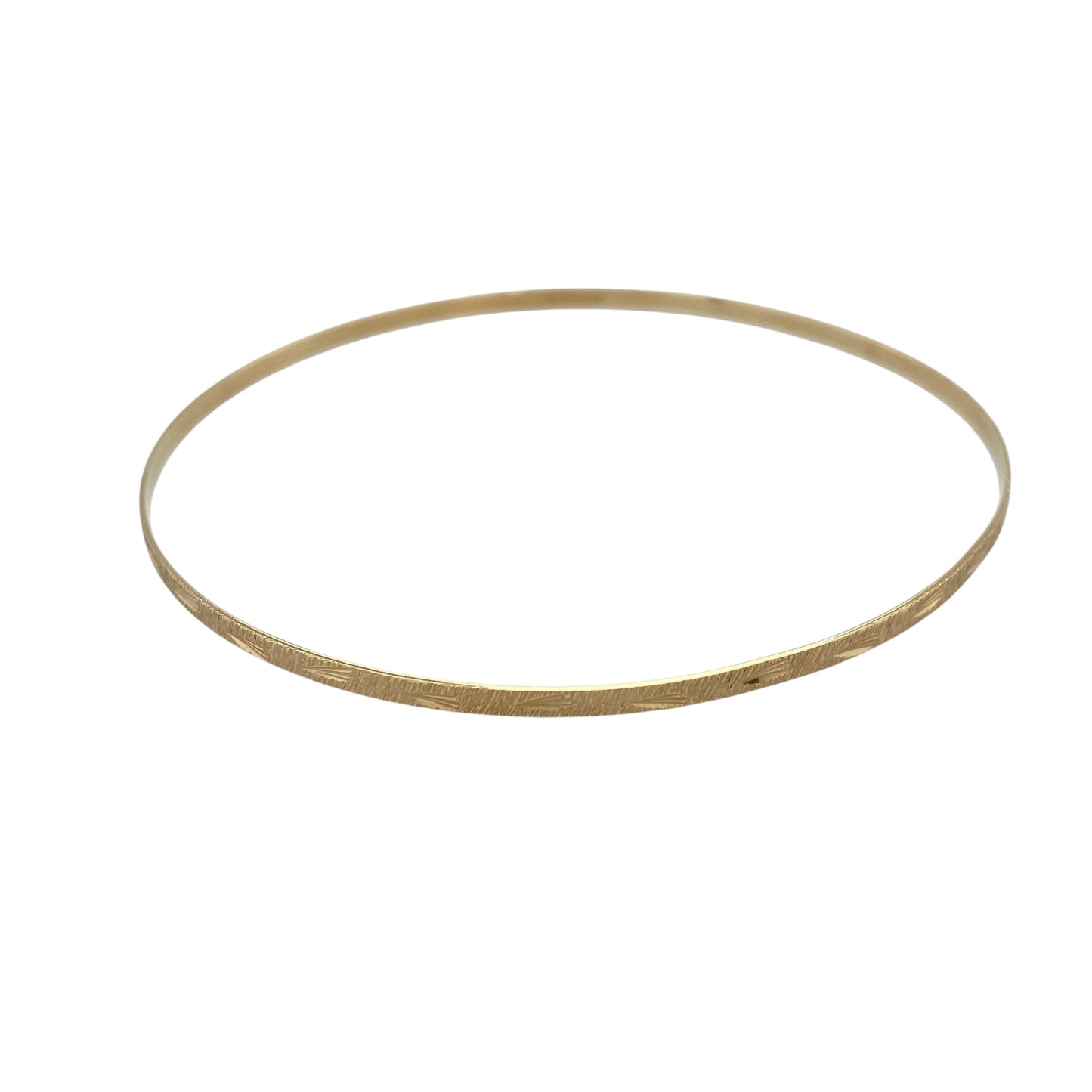 9ct Solid Gold Patterned Bangle