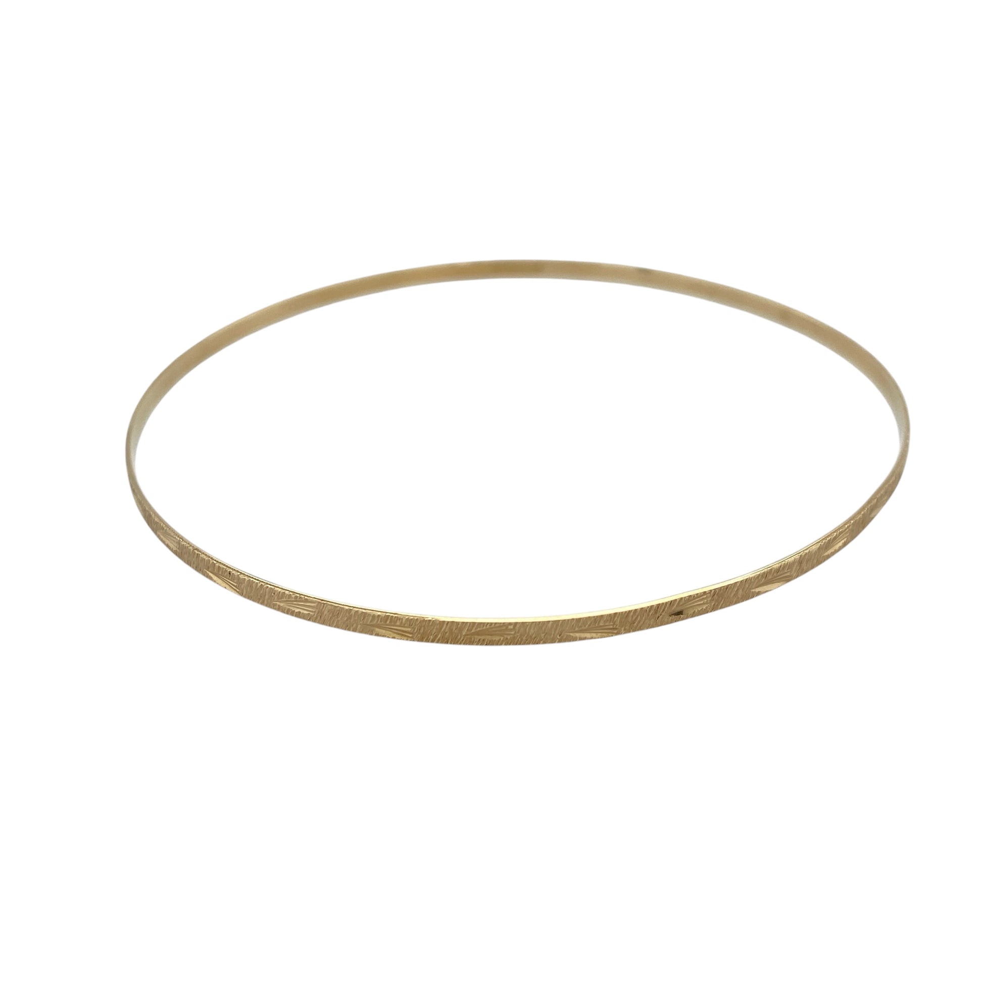 9ct Solid Gold Patterned Bangle