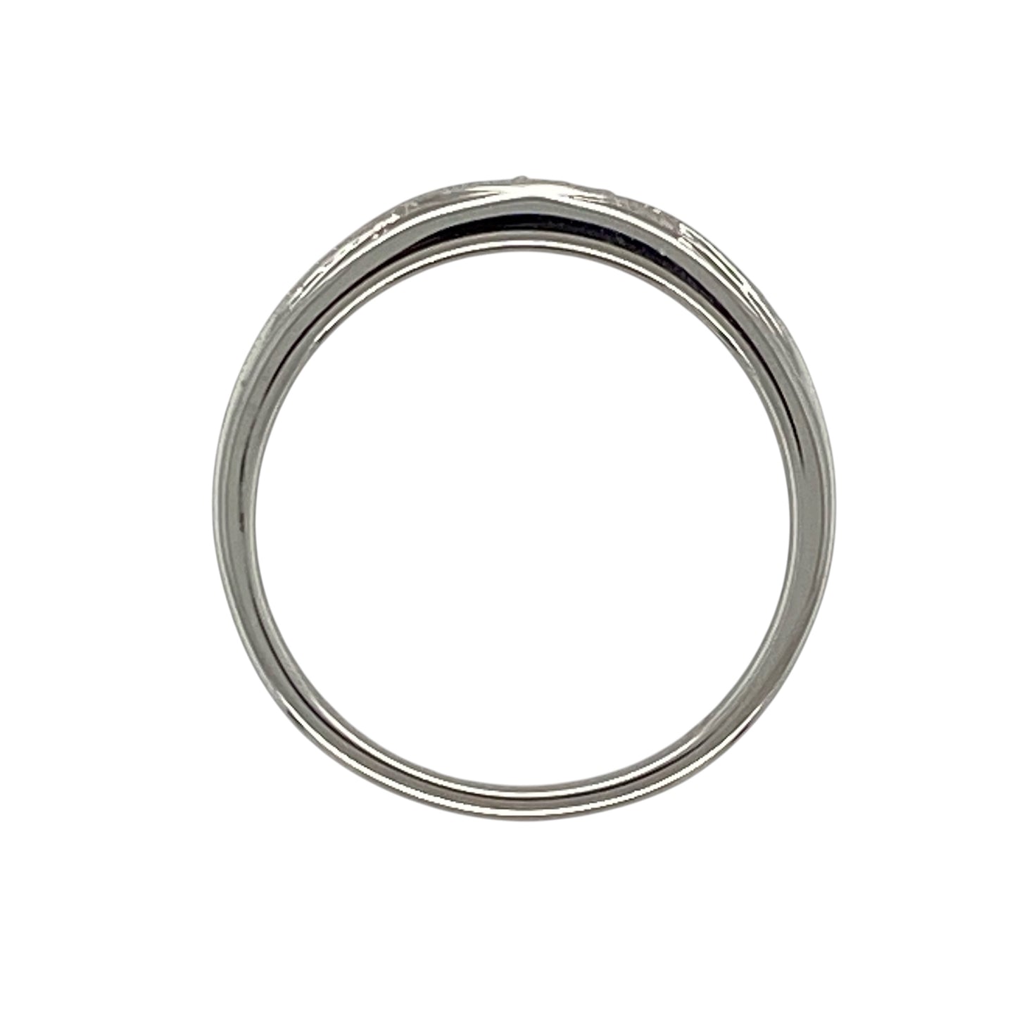 9ct White Gold & Diamond Band Ring