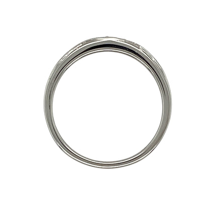 9ct White Gold & Diamond Band Ring