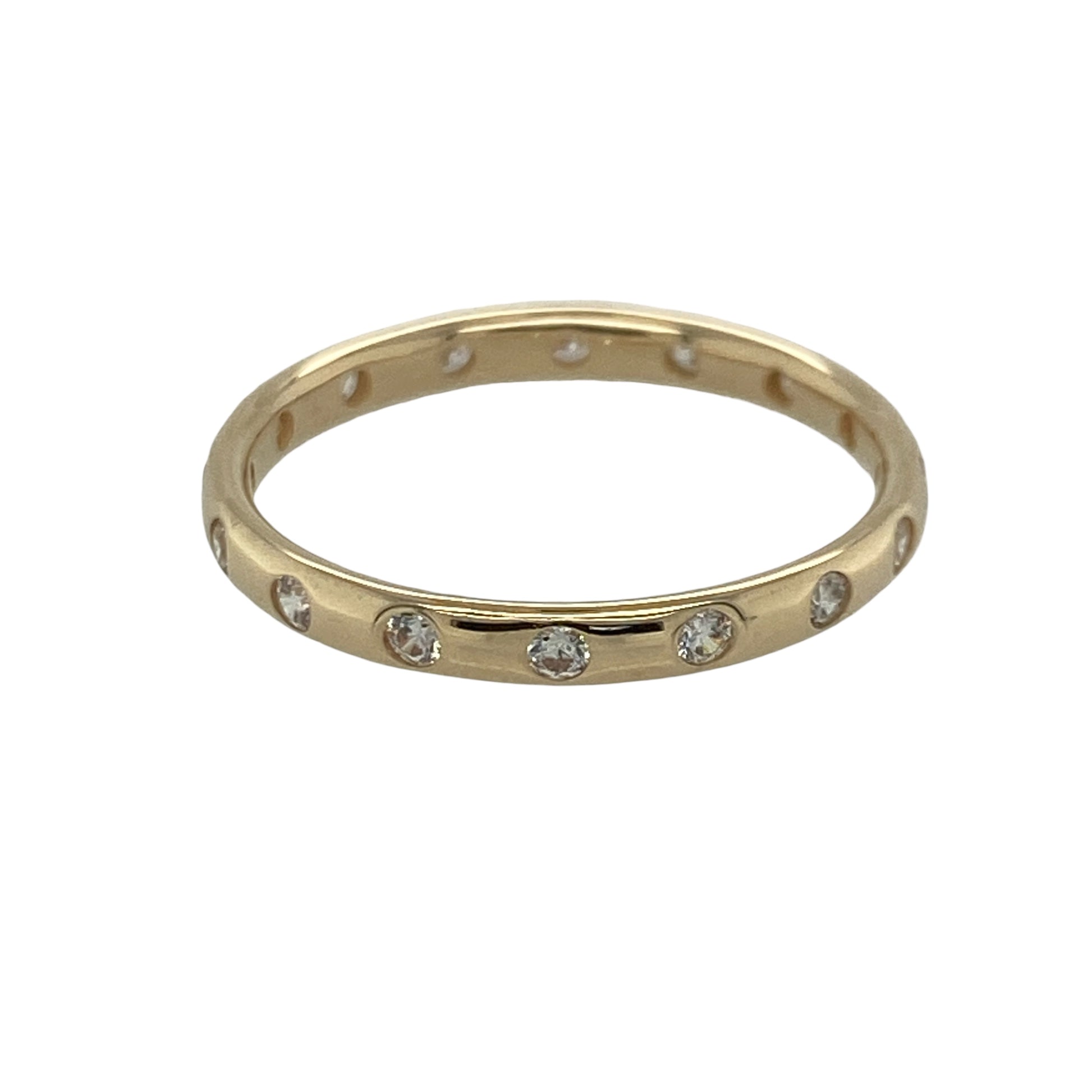 9ct Gold & Diamond Band Ring