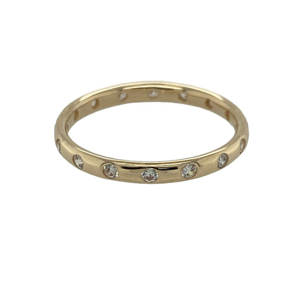 9ct Gold & Diamond Band Ring