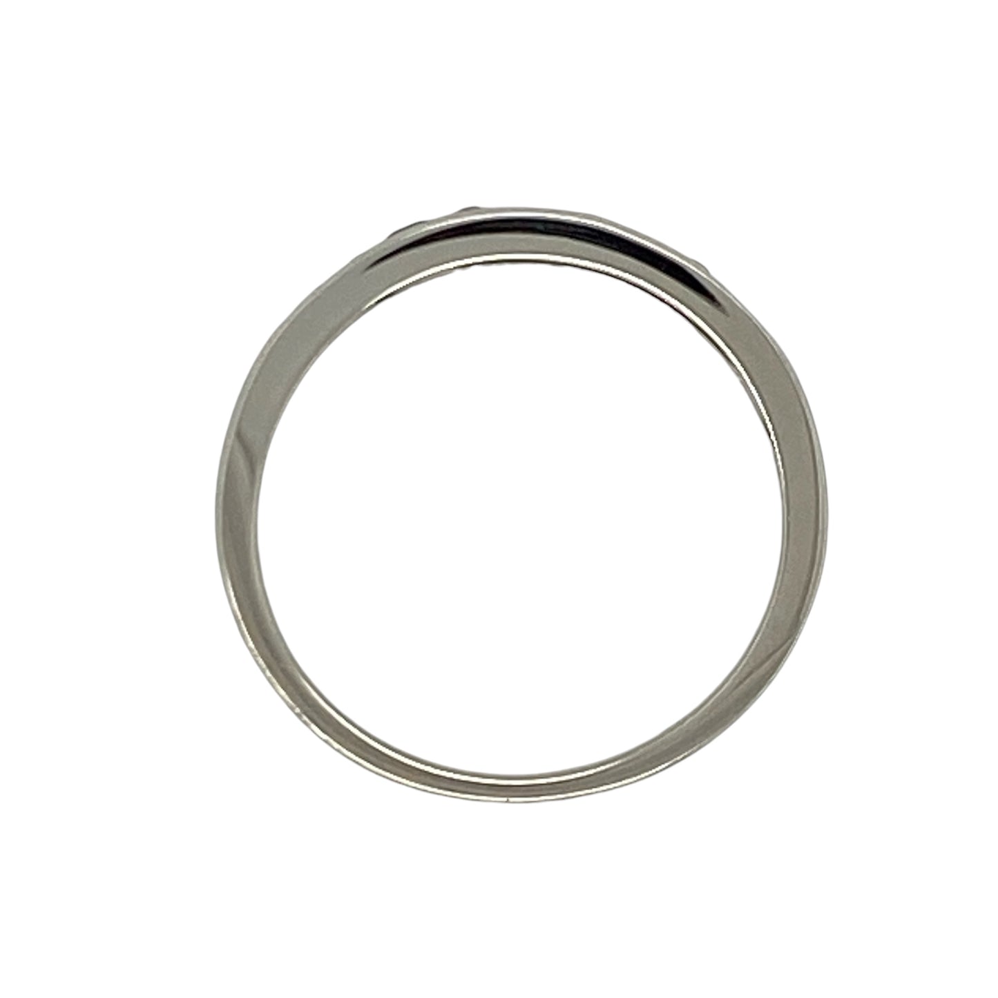 9ct White Gold Diamond & Sapphire Band Ring